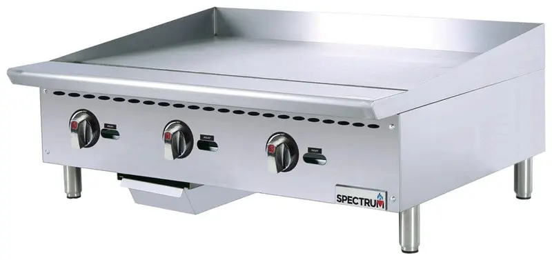 Winco Nggd-36M 36" Spectrum Gas Countertop Griddle – 90,000 Btu Stainless Steel 1