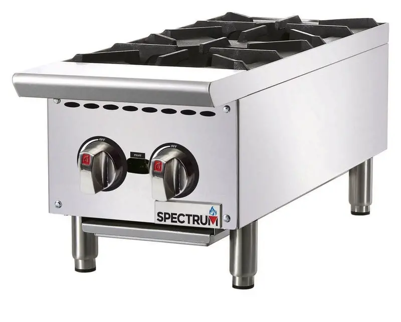 Winco Nghp-2 Spectrum Two-Burner Countertop Gas Hot Plate – 50,000 Btu Compact Design 1