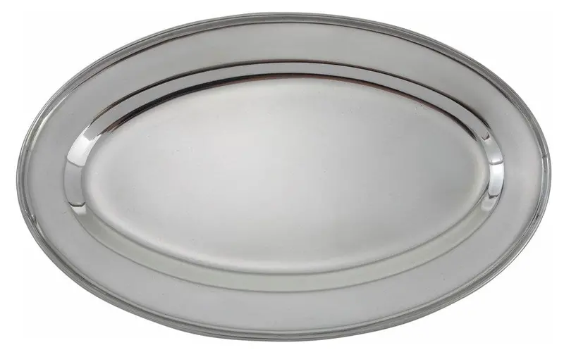 Winco Opl12 12 X 8.625-Inch Oval Stainless Steel Serving Platter – Polished Finish 1
