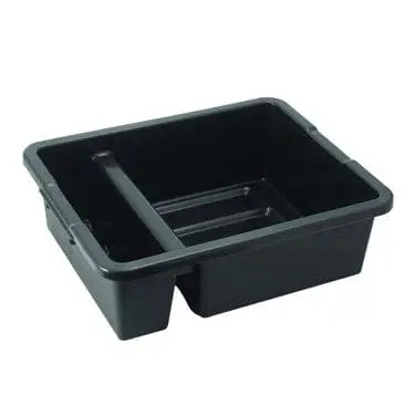 Winco Pltc-7K Bpa-Free Divided Black Bus Box – 21" X 16.75" X 6.5" 1