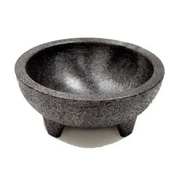Winco Pmsb-4 Molcajete-Style Salsa Bowls – Set Of 4, 4-Ounce Black Polypropylene 1