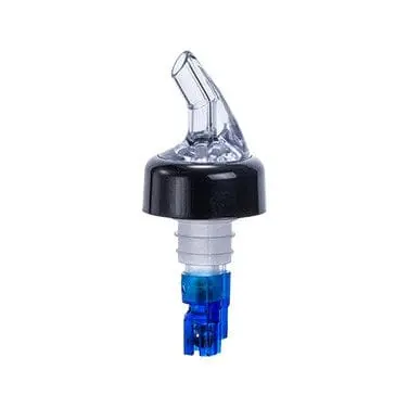 Winco Ppa-087 7/8 Oz Blue Measured Pourer – Black Collar & Clear Spout | Denson Cfe 1