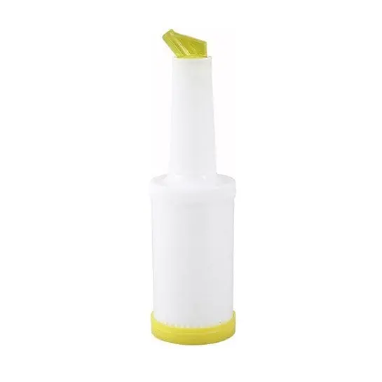 Winco Ppb-2Y 2-Quart Liquor Or Juice Bottle – Yellow Spout & Leak-Resistant Lid 1