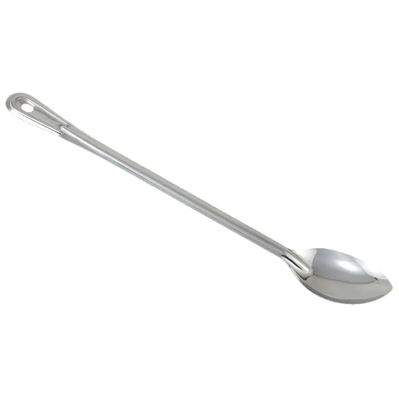 Winco Prime 21-Inch Solid Stainless Steel Basting Spoon – Extended Reach, Seamless Design | Denson Cfe 1