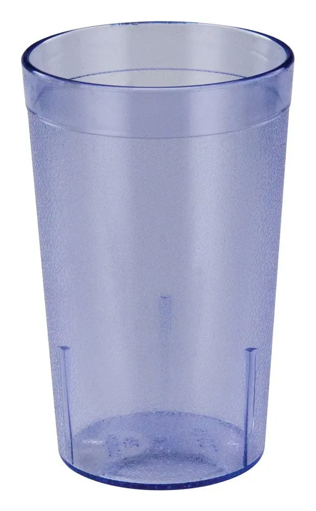 Winco Ptp-08B 8 Oz Blue Pebbled Plastic Tumblers – 12-Count Durable Beverage Cups 1