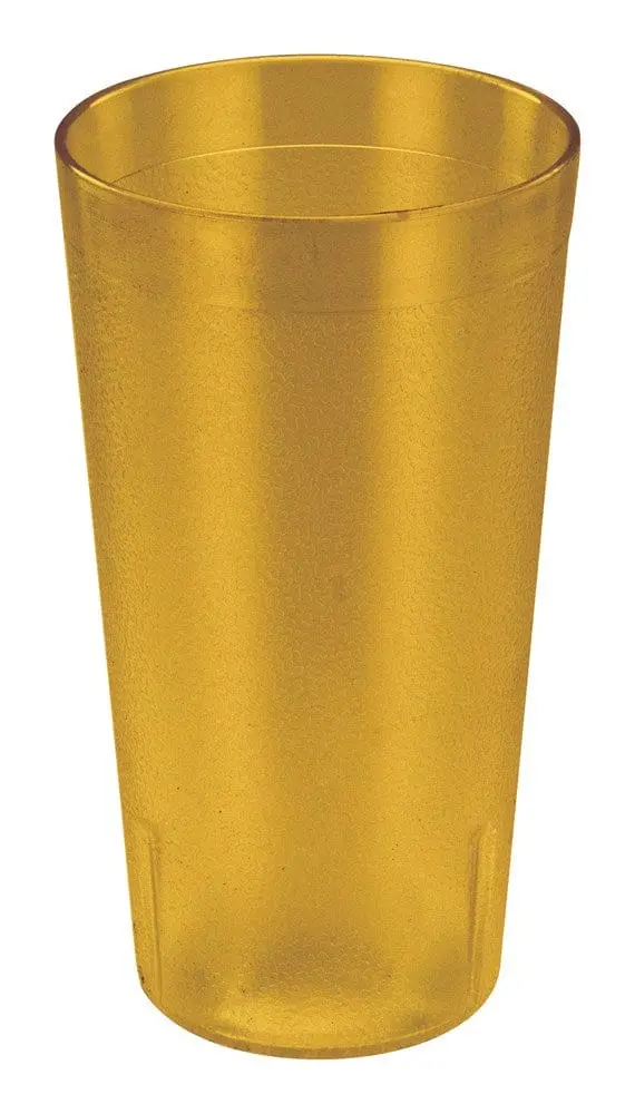 Winco Ptp-12A Amber Pebbled Plastic Tumblers – 12 Oz, 12-Pack | Denson Cfe 1
