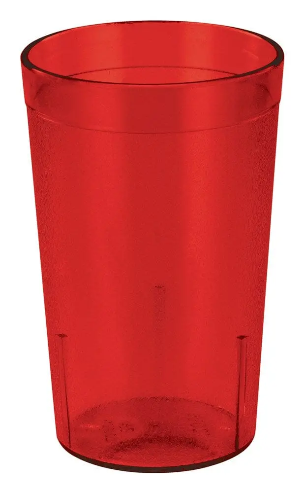 Winco Ptp-12R Red Pebbled Plastic Tumblers – 12 Oz, 12-Pack | Denson Cfe 1