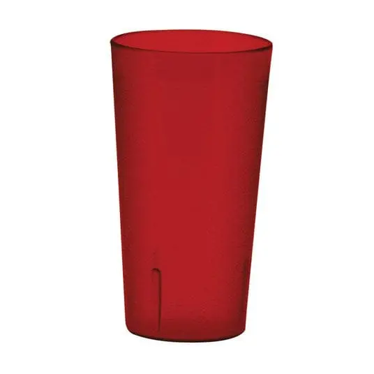 Winco Ptp-16R Red Pebbled Plastic Tumblers – 16 Oz, Pack Of 12 1