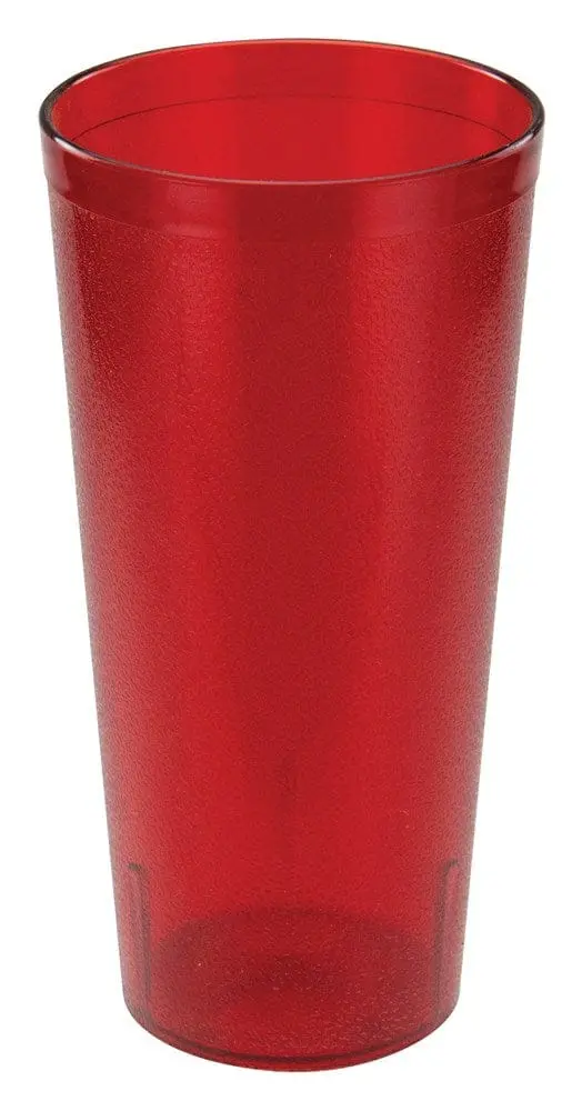 Winco Ptp-24R Red 24Oz Pebbled Tumblers – 12-Count Durable Serving Set | Denson Cfe 1