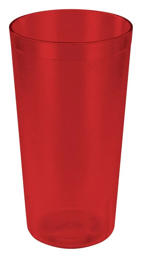 Winco Ptp-32R Red 32 Oz Pebbled Plastic Tumblers (12-Pack) – Vibrant & Impact-Resistant 1