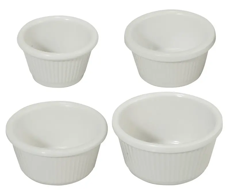 Winco Rfm4W 4 Oz Fluted White Melamine Ramekins – Break-Resistant & Stylish | Denson Cfe 1