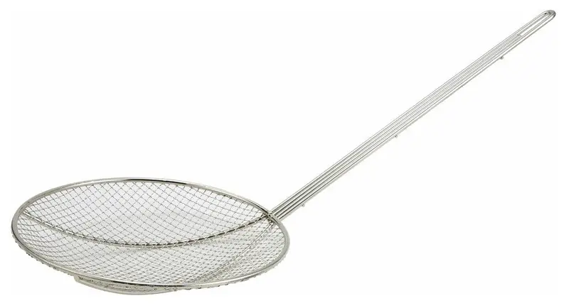 Winco Sc-8R Nickel-Plated Wire Skimmer – 8" Head With 13" Extended Handle For Efficient Straining 1