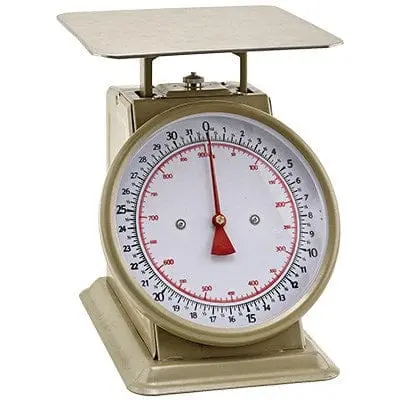 Winco Sclh-50 50 Lb Mechanical Kitchen Scale – Stainless Steel Platform & Shatterproof Dial | Denson Cfe 1