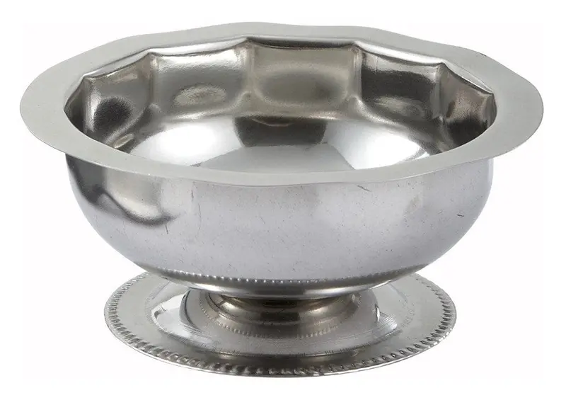 Winco Sd-3 Stainless Steel 3.5 Oz Footed Sherbet Dish – Elegant Serving Piece 1