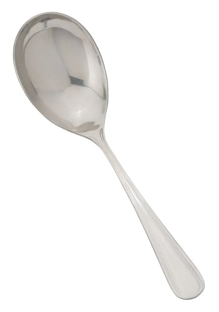 Winco Shangarila Large-Bowl Serving Spoon – 9", Stainless Steel | 0030-21 | Denson Cfe 1