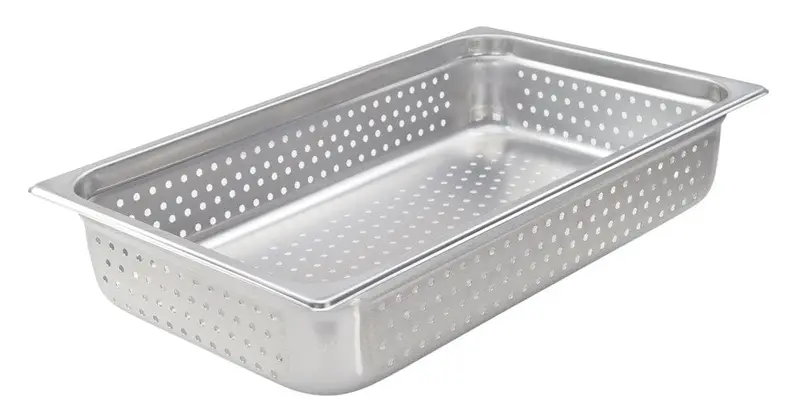 Winco Spjh-104Pf Full-Size 4"-Deep Perforated Steam Pan – Heavy-Duty 22-Gauge Ss | Denson Cfe 1