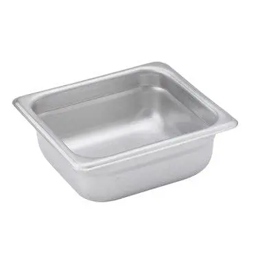 Winco Spjh-602 1/6-Size Stainless Steel Steam Pan – 2.5" Deep, 22-Gauge Anti-Jam Design | Denson Cfe 1