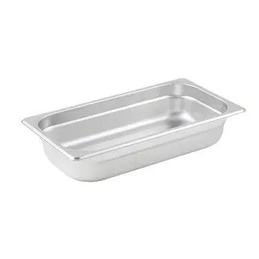 Winco Spjl-302 1/3 Size Anti-Jam Stainless Steel Steam Pan – 25-Gauge, Standard Depth | Denson Cfe 1