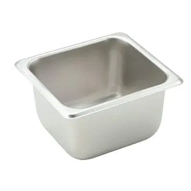 Winco Sps4 1/6-Size Steam Pan – 4-Inch Depth, 25-Gauge Stainless Steel 1