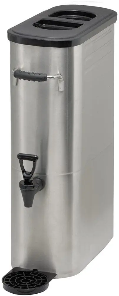 Winco Ssbd-3 3-Gallon Slim Stainless Steel Iced Tea Dispenser 1
