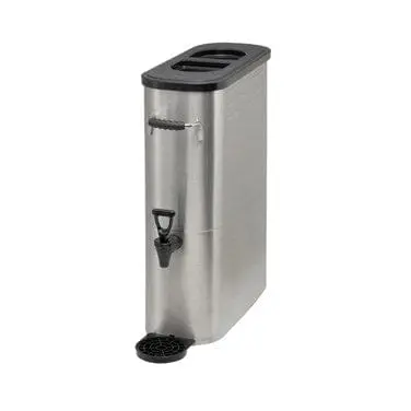 Winco Ssbd-5 Slim Iced Tea Dispenser – 5-Gallon Stainless Steel Unit With Detachable Drip Tray & Colorful Decals 1