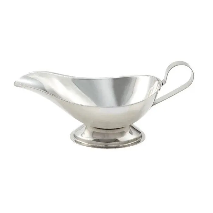 Winco Stainless Steel Gravy Boat With Ergonomic Handle – 8 Oz Capacity | Denson Cfe 1