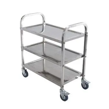 Winco Suc-30 Three-Tier Stainless Steel Utility Cart – Mobile Serving Trolley With Locking Casters 1