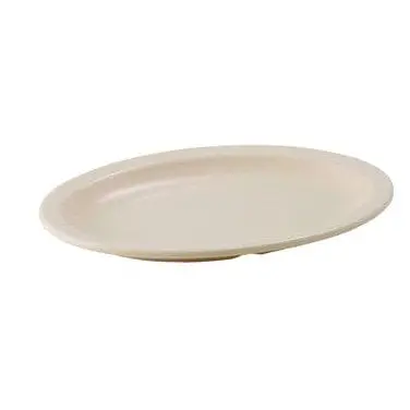 Winco Tan Melamine Oval Platter – 9.75 X 6.75 Inches, Narrow Rim & Heat-Resistant | Denson Cfe 1