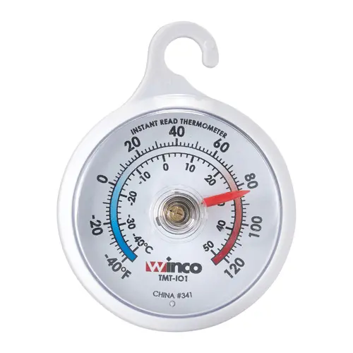 Winco Tmt-Io1 Round Indoor/Outdoor Thermometer – Weather-Resistant White Dial | Denson Cfe 1