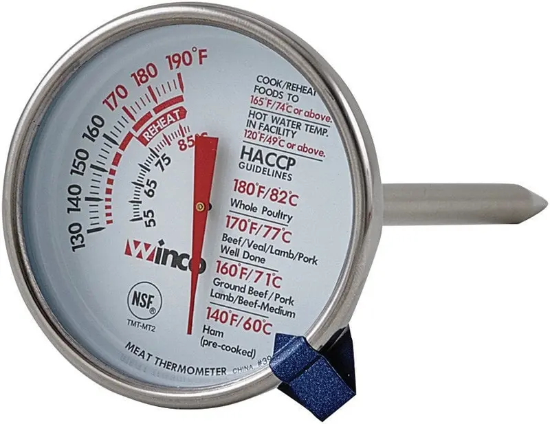 Winco Tmt-Mt2 Analog Meat Thermometer – 2-Inch Dial With 5-Inch Probe 1