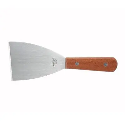 Winco Tn526 Stainless Steel Scraper With Ergonomic Wooden Handle (4-3/8" × 3") | Denson Cfe 1