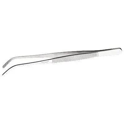 Winco Ttg-8C 8-Inch Curved 18/8 Stainless Steel Plating Tongs – Ergonomic Grip | Denson Cfe 1