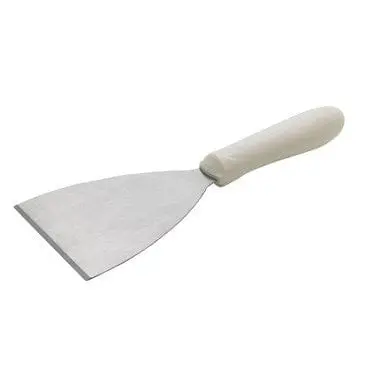 Winco Twp-40 Heavy-Duty Scraper — 4.875" × 4" Stainless Blade With White Polypropylene Handle | Denson Cfe 1