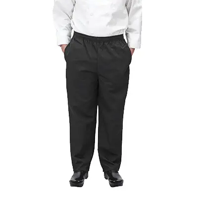 Winco Unf-2Ks Black Relaxed-Fit Chef Pants – Lightweight, Breathable Kitchen Uniform 1
