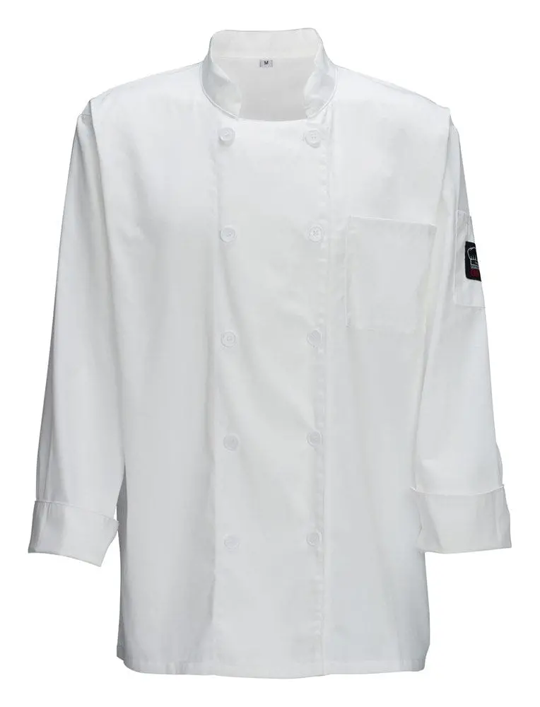 Winco Unf-5Wl Relaxed-Fit White Chef Jacket – Large Size 1
