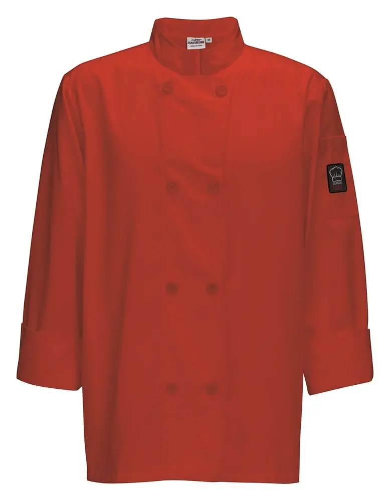 Winco Unf-6Rxl Signaturechef Tapered Men’S Chef Jacket – Red, Extra Large 1