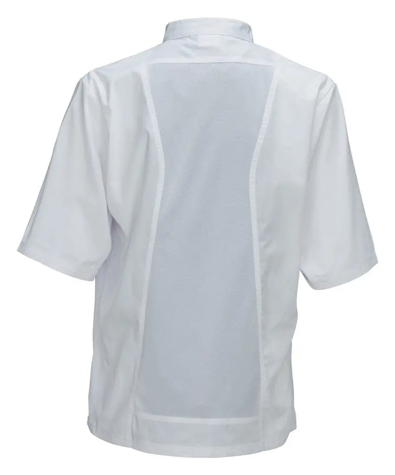 Winco Unf-9Wm White Tapered-Fit Ventilated Chef Shirt – Medium 1
