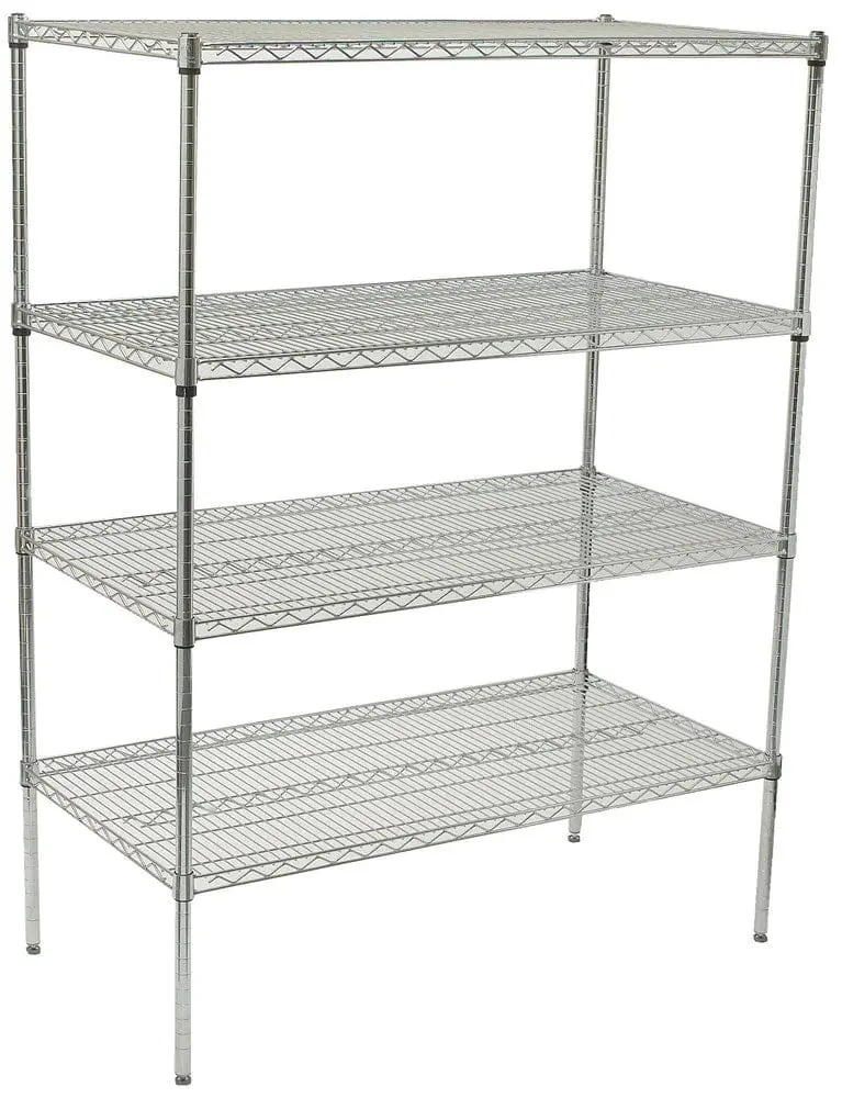 Winco Vcs-1836 Heavy-Duty Wire Shelving Set – 18X36X72 Inches, Four-Tier 1