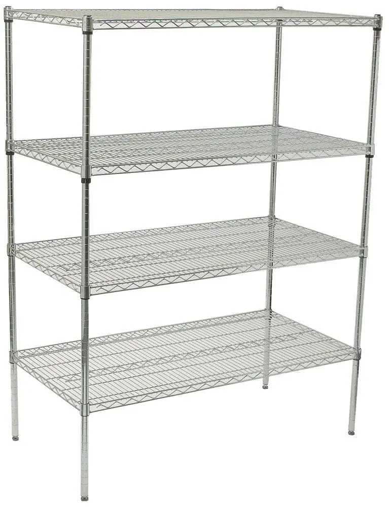 Winco Vcs-2436 Heavy-Duty 24" X 36" X 72" Wire Shelving Set – 850 Lb Capacity | Denson Cfe 1