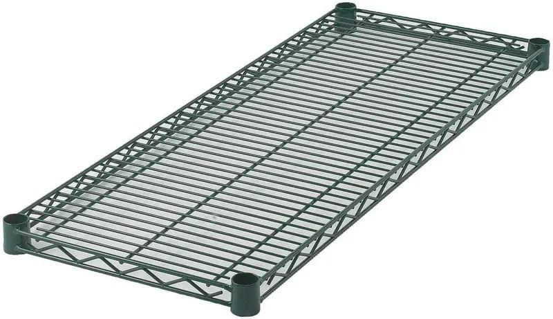 Winco Vex-1854 Epoxy-Coated Wire Shelf – 18" X 54" Green, High-Load Capacity | Denson Cfe 1