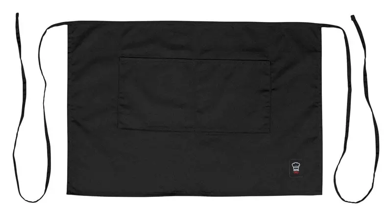Winco Wa-2819K Signaturechef Black Half-Size Bistro Apron – Compact Design With Pockets | Denson Cfe 1