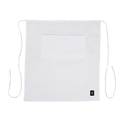 Winco Wa-3129Wh Signaturechef Full-Length White Bistro Apron With Storage Pockets | Denson Cfe 1