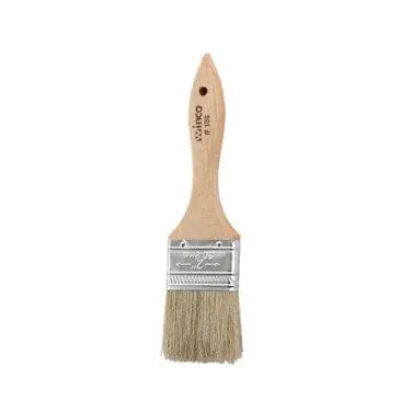 Winco Wbr-20 Boar Bristle Pastry Brush – 2-Inch Flat, Wooden Handle, Metal Ferrule 1