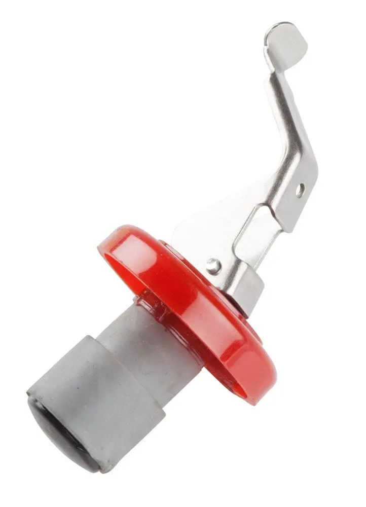 Winco Wbs-R Air-Tight Wine Bottle Stopper – Red Thermoplastic Cork & Stainless Steel | Denson Cfe 1
