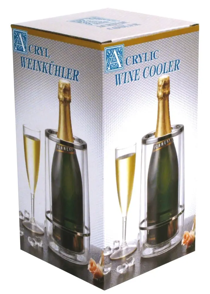 Winco Wc-4A Clear Double-Wall Acrylic Wine Cooler With Thermal Insulation | Denson Cfe 1