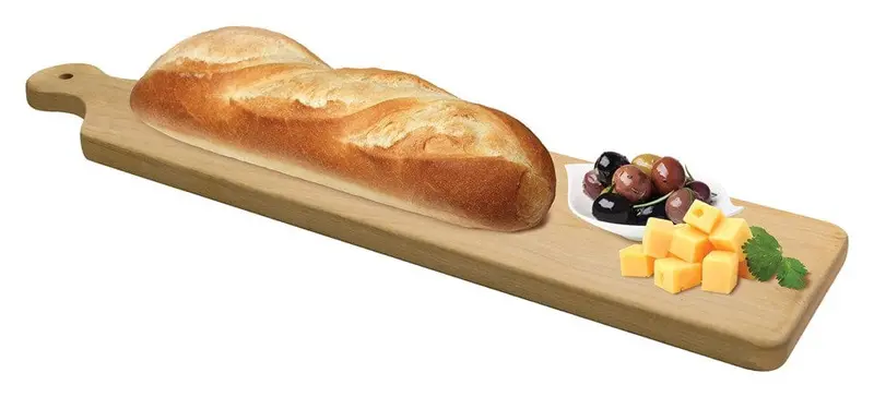 Winco Wcb-225 Solid Birch French Bread Cutting Board — 22.5" Long | Denson Cfe 1