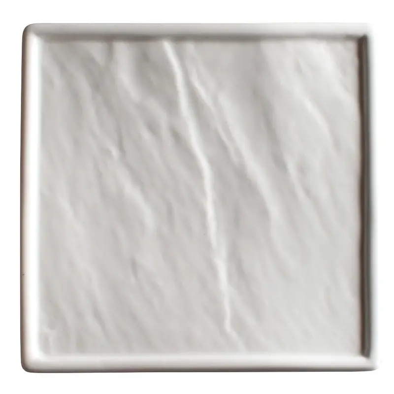 Winco Wdp001205 Compact Calacatta Cream Square Porcelain Platter – 6.875", Narrow Rim | Denson Cfe 1