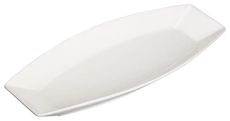 Winco Wdp017-110 Ardesia Loures Oblong Porcelain Plate – 15.25" × 6.5", Bright White | Denson Cfe 1