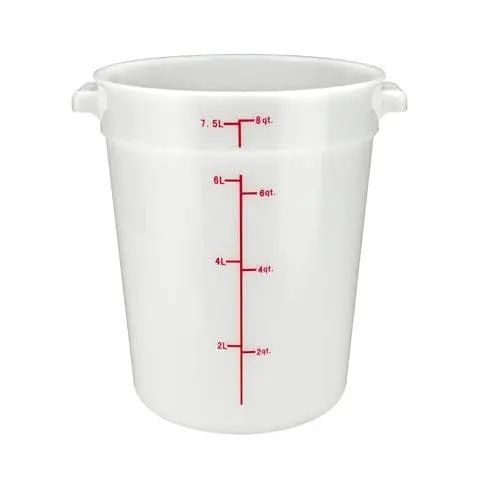 Winco White Food Storage Container – 8-Quart Capacity, Ideal For Produce | Denson Cfe 1
