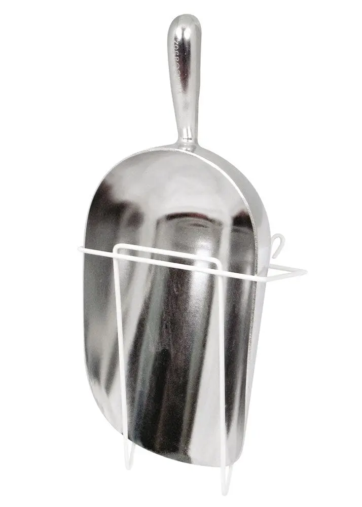Winco Whw-7 Wall-Mounted 7" X 8" Plastic-Coated Wire Scoop Holder 1